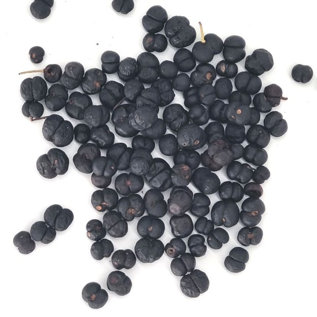 close up of freeze-dried pepperberries